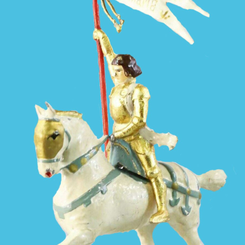 Jeanne d'Arc à cheval avec étendard (1412-1431) - (1) - (version 1/3).